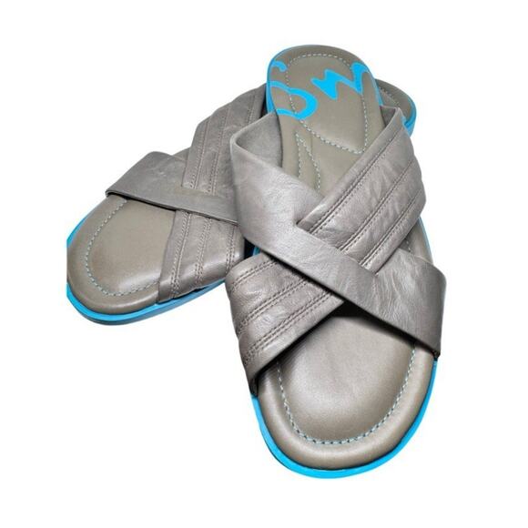 PAUL SMITH CARLOS LIGHT GREY KARMA LEATHER SLIP ON SHOES MEN SZ UK 8 US 7 EU 40 - Picture 1 of 8